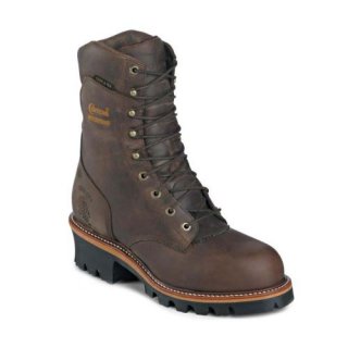 CHIPPEWA MEN'S INSULATED WATERPROOF SUPER LOGGER 9" WORK BOOTS - STEEL TOE-BAY APACHE CHIPPEWA MEN'S INSULATED WATERPROOF SUPER LOGGER 9" WORK BOOTS - STEEL TOE-BAY APACHE