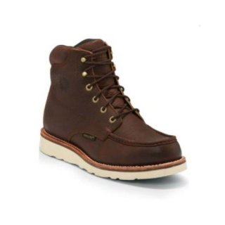 CHIPPEWA MEN'S EDGE WALKER WATERPROOF WORK BOOTS - SOFT TOE-BROWN CHIPPEWA MEN'S EDGE WALKER WATERPROOF WORK BOOTS - SOFT TOE-BROWN