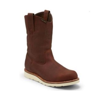 CHIPPEWA MEN'S EDGE WALKER WATERPROOF WESTERN WORK BOOTS - SOFT TOE-BROWN CHIPPEWA MEN'S EDGE WALKER WATERPROOF WESTERN WORK BOOTS - SOFT TOE-BROWN