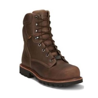 CHIPPEWA MEN'S BOLVILLE FOSSIL WATERPROOF WORK BOOTS - NANO COMPOSITE TOE-BROWN CHIPPEWA MEN'S BOLVILLE FOSSIL WATERPROOF WORK BOOTS - NANO COMPOSITE TOE-BROWN