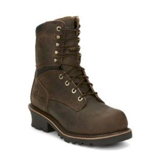 CHIPPEWA MEN'S SADOR LOGGER WATERPROOF WORK BOOTS - COMPOSITE TOE-DISTRESSED BROWN CHIPPEWA MEN'S SADOR LOGGER WATERPROOF WORK BOOTS - COMPOSITE TOE-DISTRESSED BROWN