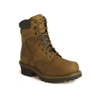 CHIPPEWA MEN'S STEEL TOE INSULATED LOGGER WORK BOOTS-BARK CHIPPEWA MEN'S STEEL TOE INSULATED LOGGER WORK BOOTS-BARK