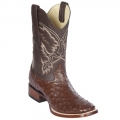 New Arrivals Los Altos Men's Brown Ostrich Square Toe Cowboy Boots | Brown New Arrivals Los Altos Men's Brown Ostrich Square Toe Cowboy Boots | Brown